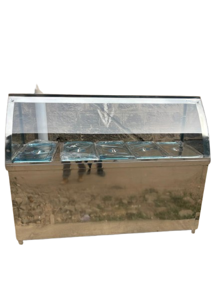 5 Insert Stainless Steel Glass Food Warmer 