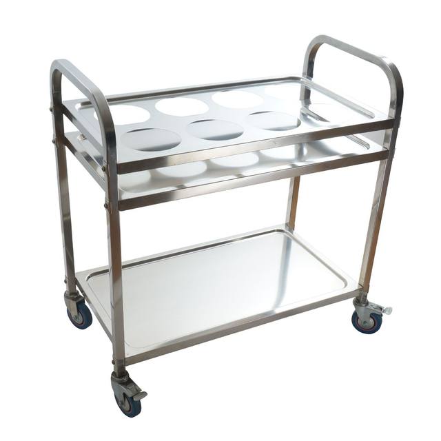 Stainless Steel Food  trolley 2 tier