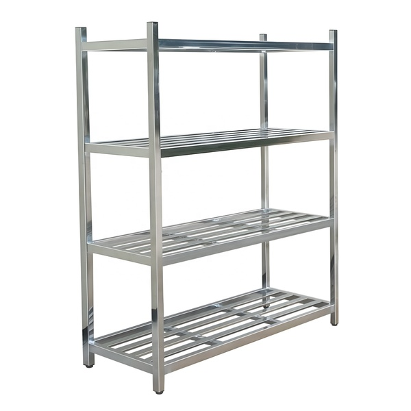 Stainless Steel Slatted 4 Tier Rack 